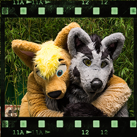 Eurofurence 2015 fursuit photoshoot. Preview picture of Greliton, James Coyote